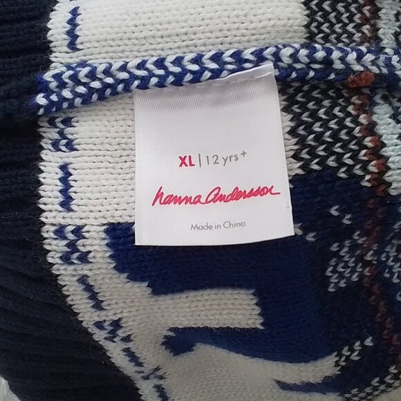 Hannah Andersson Are You Yeti Beanie Knit Hat Youth size 12 Blue - Picture 5 of 6